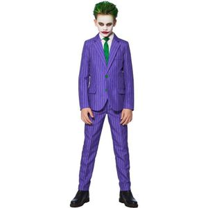 Carnaval Joker Kostuum Jongens - Paars - Maat S - Carnaval