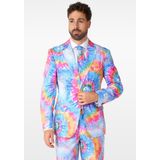 Carnaval MR. TIE DYE Carnaval OppoSuits - Licht Blauw - Maat 48 - Carnaval