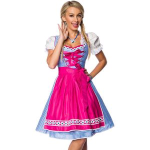 Carnaval Dirndl Traditioneel Kostuum - Blauw - Maat S