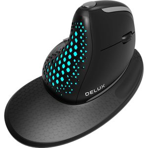 Delux - Seeker - Ergonomische Muis - Bedraad - Rechtshandig