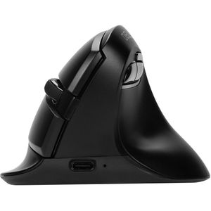 Delux Mini Onyx charge draadloos rechtshandig | ergo ergonomische muis draadloos bluetooth computermuis bedraad