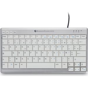 BakkerElkhuizen UltraBoard 950 toetsenbord USB AZERTY Belgisch Licht Grijs, Wit