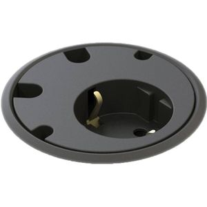 Powerdot Power met 4 Magic Holes Ø79 mm zwart | bureau kabels draden snoeren computerkabels wegwerken opbergen tv draden snoeren ikea vloer