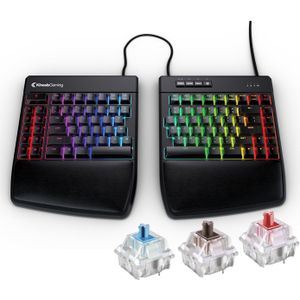 Kinesis Freestyle Edge RGB gesplitst gaming toetsenbord | toetsenbord keyboard ergo ergonomisch draadloos mechanisch mechanical compact ergonomic