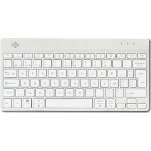 R-Go Compact Break AZERTY wit draadloos toetsenbord | toetsenbord keyboard ergo ergonomisch draadloos mechanisch mechanical compact ergonomic