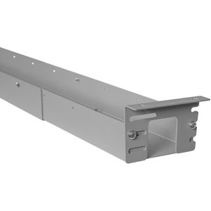 Ergopro Extend verstelbare kabelgoot 960 - 1660mm Zilver | bureau kabels draden snoeren computerkabels wegwerken opbergen tv draden snoeren ikea vloer