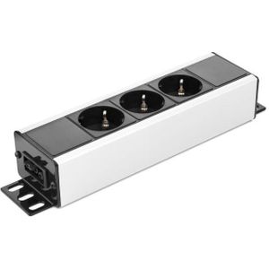Ergopro Stekkerblok 3-weg stekerbaar plug & play | stekkerdoos stekkerblok stopcontact  inbouw bureau  usb overspanningsbeveiliging