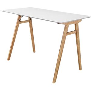 Artichok Rover houten bureau wit - houten onderstel - 120 x 60 cm