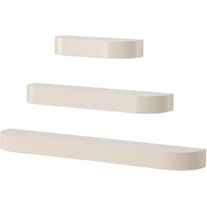 Nest living Sandy houten wandplanken beige - set van 3