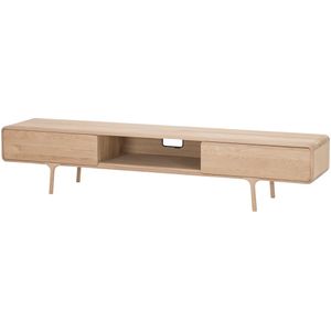 Gazzda - Fawn Lowboard - TV Meubel - Whitewash - Hout - 2 Lades - Massief Eikenhout