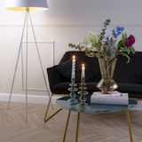 Present Time - Art Rings - Glazen Kaarsenhouder - Zandbruin - Large