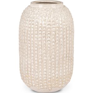 Artichok Linde vaas keramiek beige - Ø16 x 25,5 cm