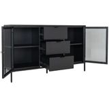 Artichok James metalen sideboard zwart - 140 x 40 cm