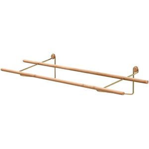 We Do Wood - Shoe Rack - Houten Schoenenrek - Bamboe - Gouden Beugels - Verstelbaar