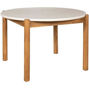 Artichok Teresa houten tuintafel naturel met terazzo blad - Ø 120 cm