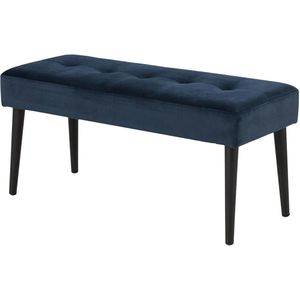 Lisomme Danique velvet bankje donkerblauw - 95 x 38 cm