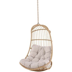 Nest outdoor Carter rotan hangstoel naturel - met zitkussen