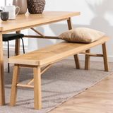 Lisomme Gwen houten eetkamerbank naturel visgraat - 200 cm