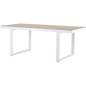 Nest outdoor Mathijs aluminium tuintafel wit - 200 x 90 cm