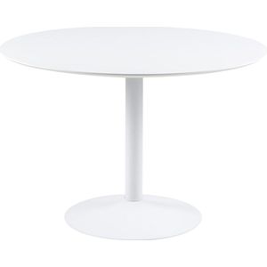 Lisomme Vino houten eettafel wit - Ø 110 cm