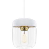 Umage Acorn hanglamp wit met brass - met koordset wit - Ø 14 cm