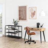 Lisomme Keet houten bureau naturel - met 3 lades - 110 x 50 cm