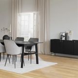 Rowico Home Halifax houten dressoir zwart - 160 x 40 cm