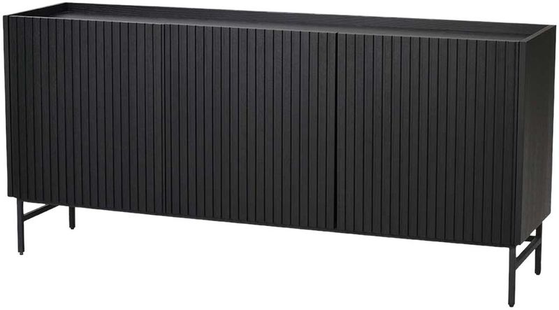 Rowico Home Halifax houten dressoir zwart - 160 x 40 cm