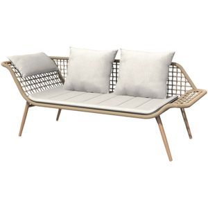 Lisomme - Eliana - Loungebank - Naturel - Rattan - Met Zitkussens