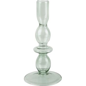 Present Time Art bubbles glazen kaarsenhouder - Medium - Groen