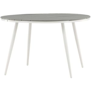 Nest outdoor Aaron polywood tuintafel wit - Ø120 cm