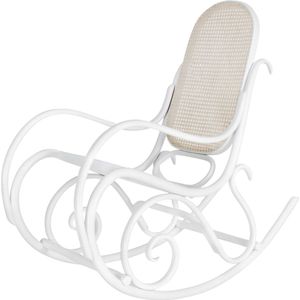 Fameg - Felicia - Schommelstoel - Wit - Hout - Webbing