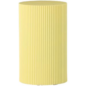 Nest living Asa houten bijzettafel geel - Ø 31 cm
