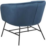 Lisomme Lissy velvet fauteuil donkerblauw
