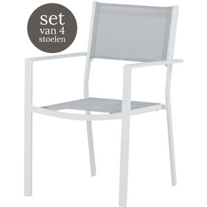 Nest Outdoor - Narda - Tuinstoel - Lichtgrijs - Aluminium - Set van 4