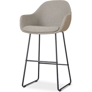 Nolon Nino-Mae barkruk warm grijs - zwart onderstel - 75 cm
