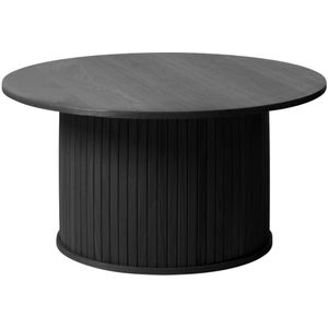 Olivine Lenn houten salontafel zwart eiken - Ø90 cm
