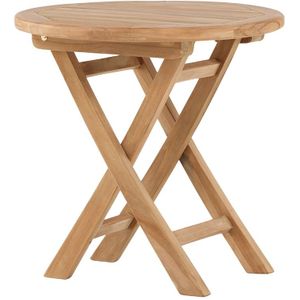 Nest outdoor Frida houten tuin bijzettafel naturel - Ø 50 cm