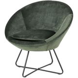 Lisomme Merel velvet fauteuil donkergroen