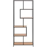 Lisomme Vic houten boekenkast naturel - 77 x 185 cm