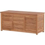 Nest outdoor Dave teakhouten tuinkussen opbergkist naturel - 130 x 60 cm