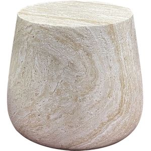 Artichok Dorus ronde fiberclay bijzettafel beige - Ø 47,5 x 41 cm