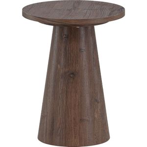 Nest living Lexi houten bijzettafel donkerbruin - Ø 35 cm