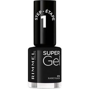 Rimmel London SuperGel nagellak - 070 Blackest Black
