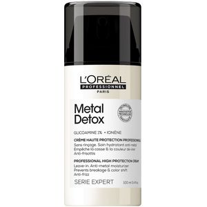 L'Oréal Professionnel Metal Detox Leave-in Crème – Beschermende crème tegen UV & hitte – Voor beschadigd haar – 100ml