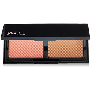Mii Cosmetics Double Delight Bronzer Blusher Duo Palet, Revel & Glow 01, 4 gram