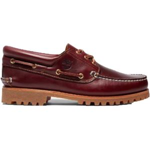 Timberland - Authentics 3 Eye Classic Lug - Veterboots - Burgundy - Leer