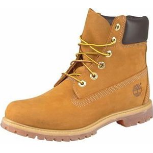 Timberland, Timberland Laarzen 6In Prem Wht Wp Beige Beige, Dames, Maat:35 1/2 EU