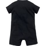 Bodystocking - Zwart - Korte Mouwen - Ronde Hals - Ribboord