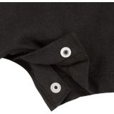 Bodystocking - Zwart - Korte Mouwen - Ronde Hals - Ribboord